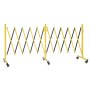 VEVOR Double Expandable Barricades, 5.46m Industrial Safety Barriers, Flexible Mobile Barricade with Locking Casters, Portable Folding Security Gate Metal Traffic Fence for Driveway Warehouse Elevator