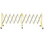 VEVOR Double Expandable Barricades, 5.46m Industrial Safety Barriers, Flexible Mobile Barricade with Locking Casters, Portable Folding Security Gate Metal Traffic Fence for Driveway Warehouse Elevator