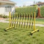 VEVOR Industrial Expandable Barricade, 3.94m Expandable Safety Barrier, Flaxible Mobile Barricade with Locking Casters, Portable Folding Security Gate Traffic Fence for Driveway Warehouse Elevator