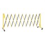 VEVOR Industrial Expandable Barricade, 3.94m Expandable Safety Barrier, Flaxible Mobile Barricade with Locking Casters, Portable Folding Security Gate Traffic Fence for Driveway Warehouse Elevator