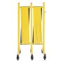 VEVOR Double Expandable Barricades, 7.66m Industrial Safety Barriers, Flexible Mobile Barricade with Locking Casters, Portable Folding Security Gate Metal Traffic Fence for Driveway Warehouse Elevator