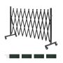 VEVOR Expandable Barricade, 3.37m Expandable Safety Barrier, Flexible Mobile Barricade with Locking Casters, Portable Folding Security Gate Metal Traffic Fence for Patio Garden Stairway