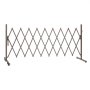 VEVOR Barricada Extensible de 3,07 m, Barrera de Seguridad Plegable, Valla Metálica Portátil con Rueda y Freno, Aleación de Aluminio, para Jardín Patio Construcción Control de Espacios, Color Marrón