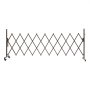 VEVOR Barricada Extensible de 3,07 m, Barrera de Seguridad Plegable, Valla Metálica Portátil con Rueda y Freno, Aleación de Aluminio, para Jardín Patio Construcción Control de Espacios, Color Marrón