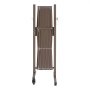 VEVOR Barricada Extensible de 3,07 m, Barrera de Seguridad Plegable, Valla Metálica Portátil con Rueda y Freno, Aleación de Aluminio, para Jardín Patio Construcción Control de Espacios, Color Marrón