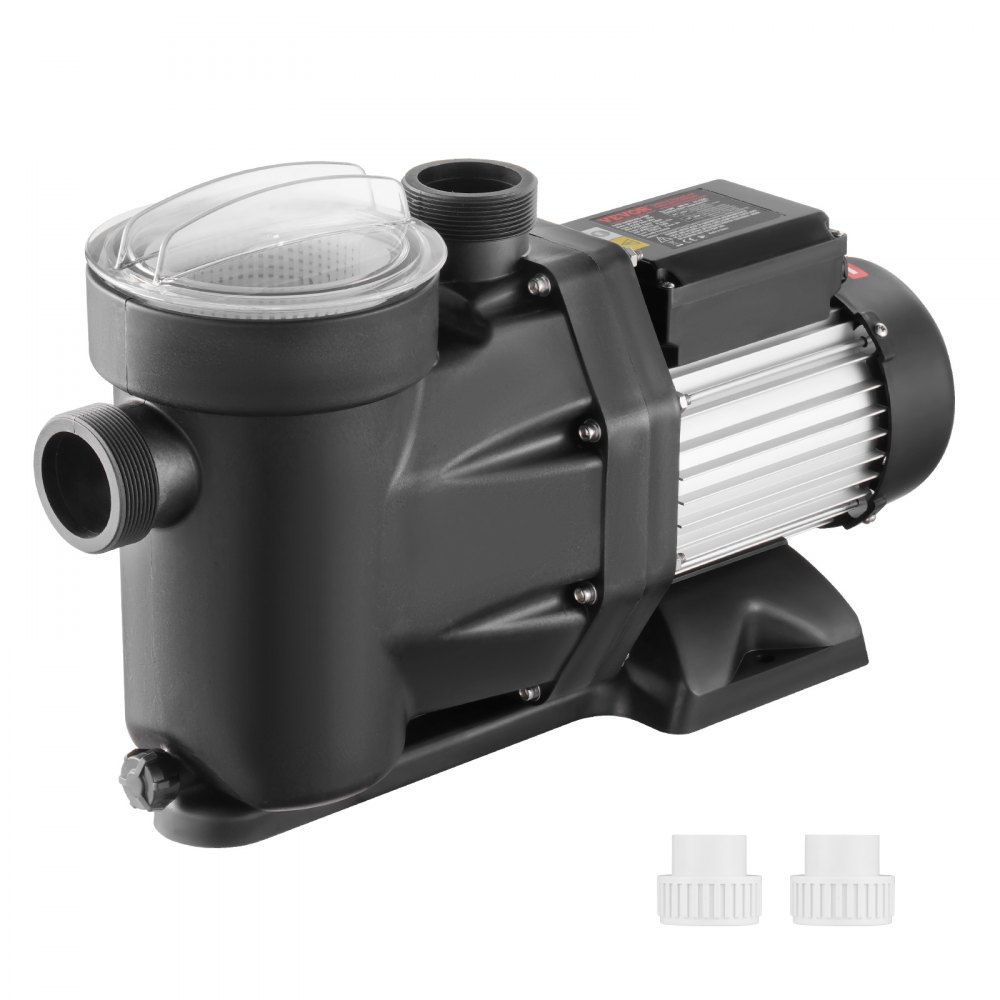 VEVOR Bomba para Piscina 1,5 HP, 1100 W, bomba para piscina elevada, caudal máximo de 27800 L/H, bomba de doble velocidad, 220 V-240 V, 1450/2860 RPM, para piscinas elevadas, spas, aguas termales, sistemas de riego