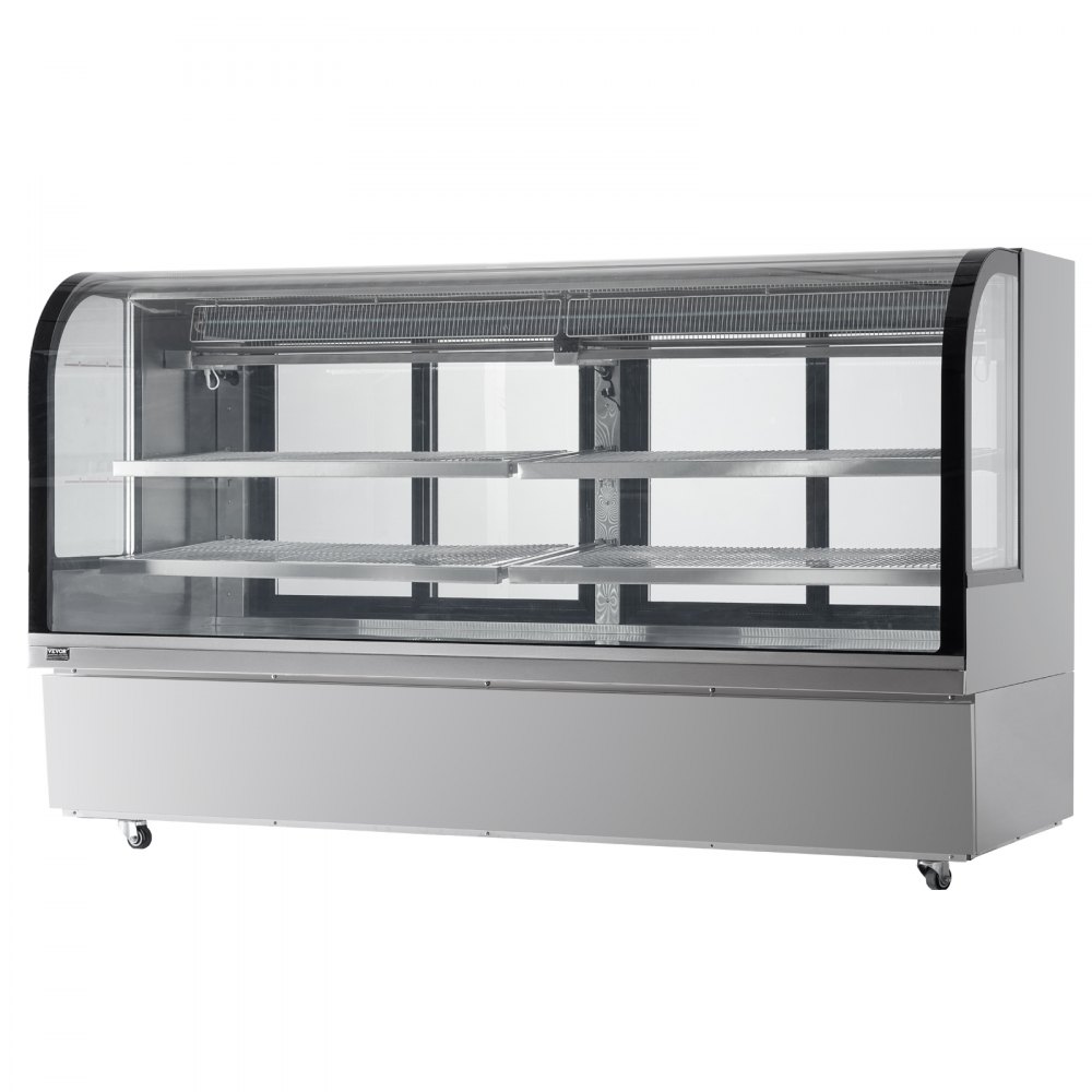 VEVOR Vitrina Refrigerada Vitrina Grande para Repostería de 901 L Refrigerador Comercial de 4 Niveles con Iluminación LED Refrigeración por Corriente Descendente Móvil con Ruedas para Panadería