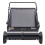 VEVOR Hand Lawn Mower, 66cm Sweeping Width, Manual Lawn Mower, 198L Grass Catcher Capacity, Reel Mower, 142x81x75cm, Adjustable Hand Reel Mower for Sweeping Leaves, Grass Clippings, and Small Twigs
