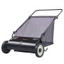 VEVOR Hand Lawn Mower, 66cm Sweeping Width, Manual Lawn Mower, 198L Grass Catcher Capacity, Reel Mower, 142x81x75cm, Adjustable Hand Reel Mower for Sweeping Leaves, Grass Clippings, and Small Twigs