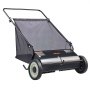 VEVOR Hand Lawn Mower, 66cm Sweeping Width, Manual Lawn Mower, 198L Grass Catcher Capacity, Reel Mower, 142x81x75cm, Adjustable Hand Reel Mower for Sweeping Leaves, Grass Clippings, and Small Twigs
