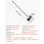 VEVOR Aireador de Césped Rodante Manual Resistente de 457,2 mm con Mango Desmontable y 27 Púas de Hierro, Herramienta de Aireación de Césped Rodante para Jardín, Suelos Compactados y Césped, Negro
