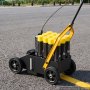 VEVOR Máquina de Marcado de Líneas 12 Latas de Pintura Carro Trazador Negro, para Estacionamiento Campo de Juego Cancha de Fútbol, Ancho de Línea Ajustable 50-100 mm, con 4 Ruedas, Boquilla Adaptadora