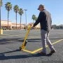 VEVOR Marcador de Línea de una Rueda Máquina de Rayas de Mano Amarillo, para Estacionamiento, Campos, Canchas y Pistas de Deporte, Diseño Ligero y Compacto, Compatible con Pintura en Aerosol Invertida