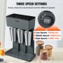 VEVOR Batidora Eléctrica Para Batidos de 3 Cabezales Batidora 1125 W 3 Velocidades de 15000/18000/21000 rpm 3 Tazas de Acero Inoxidable 820 ml Para Hacer Bebidas Batidos Té con Leche Barra Casera