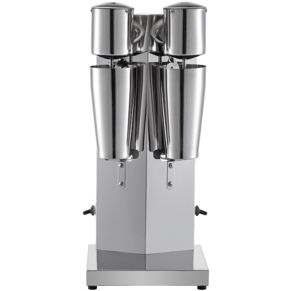 VEVOR Máquina para Hacer Batidos de Dos Vasos 800 mL, Batidora Eléctrica Mezclador Bebidas Dos Velocidades, Batidora Helados y Batidos de Acero inoxidable, Batidora con Velocidad del Motor 18000 r/min