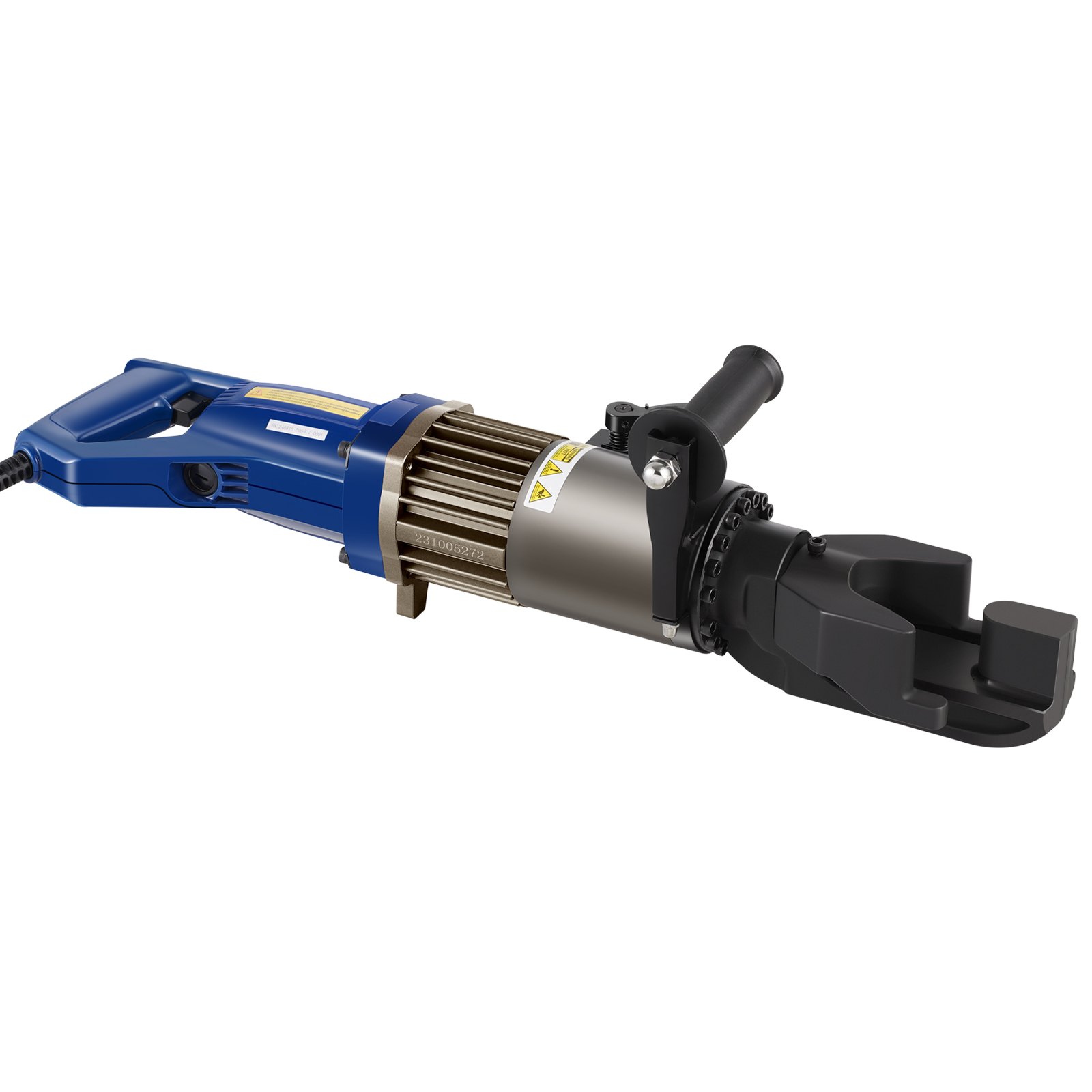 VEVOR Dobladora de Varillas de Refuerzo Hidráulica Eléctrica, 1500 W, hasta 6-20 mm en 4 Segundos, Acero de Alta Potencia con Caja de Herramientas y Lata de Aceite, Negro y Azul, 630 x 170 x 200 mm