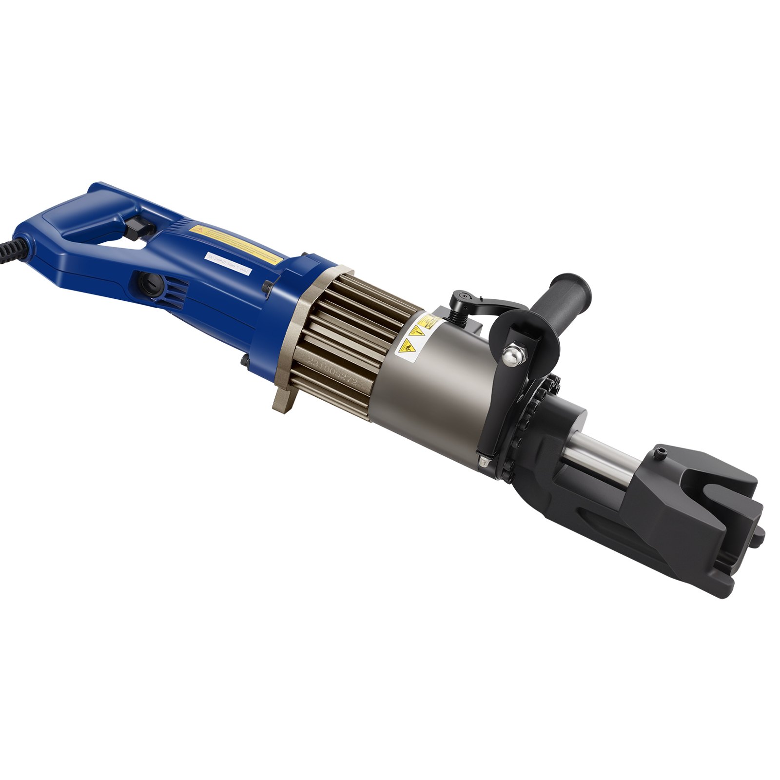 VEVOR Dobladora de Varillas de Refuerzo Hidráulica Eléctrica, 1500 W, hasta 6-20 mm en 4 Segundos, Acero de Alta Potencia con Caja de Herramientas y Lata de Aceite, Negro y Azul, 630 x 170 x 200 mm