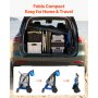 VEVOR Carro de Playa con Ruedas Macizas, Carrito Plegable Capacidad de Carga de 75 kg, con Bolsa Térmica, Soporte para Sombrilla, Marco de Acero, para Camping, Pesca, Eventos Deportivos, Picnics