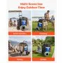 VEVOR Carro de Playa con Ruedas de Globo, Carrito Plegable, Capacidad de Carga de 75 kg, con Plataforma de Carga, Asa Ajustable de 4 Niveles, para Camping, Pesca, Eventos Deportivos, Picnics