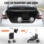 VEVOR Carrito de Playa con Ruedas Sólidas de PE Grandes para Arena, Plataforma de Carga de 760 x 390 mm, Carro de Arena Plegable, Carro Resistente para pícnica, Camp, Pesca, Playa, Jardinería