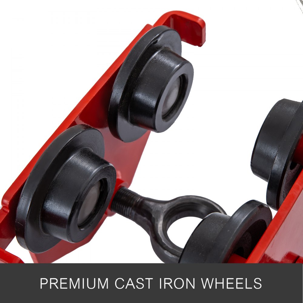 4400lbs 2t Push Beam Trolley Carro Manual Inoxidable Para Carretillas Fábricas