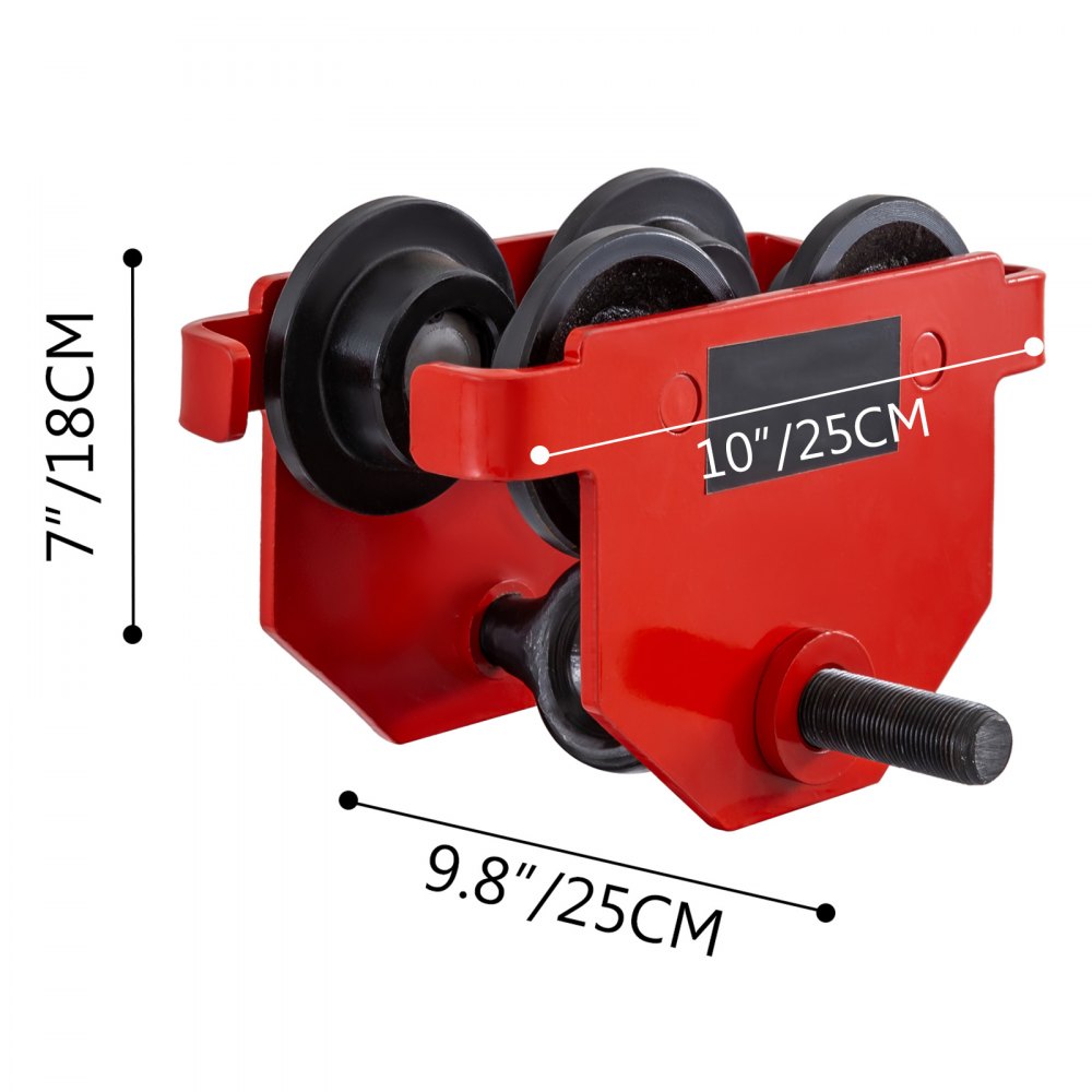 4400lbs 2t Push Beam Trolley Carro Manual Inoxidable Para Carretillas Fábricas