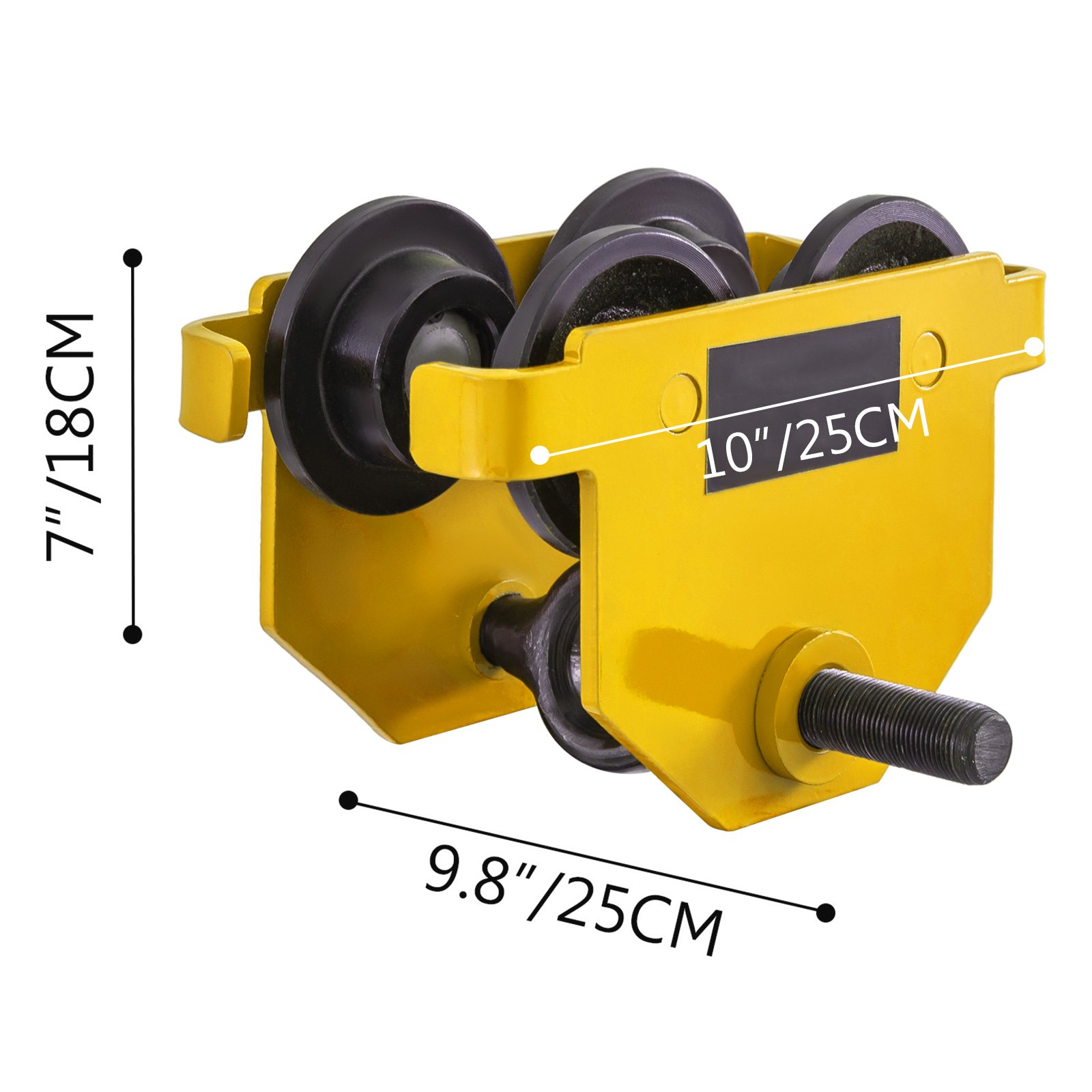 2t Carro De Empuje Manual Rodamiento Ajustable Push Carro Elevación De Grúa