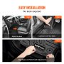 VEVOR Alfombrillas para Automóvil, Aptas para Toyota RAV4(No para Híbridos o Prime) 2019-2024, 3 Piezas de Revestimientos para Primera y Segunda Fila, TPE, Todo Tipo de Clima, Fácil de Limpiar, Negro