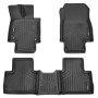 VEVOR Alfombrillas para Automóvil, Aptas para Toyota RAV4(No para Híbridos o Prime) 2019-2024, 3 Piezas de Revestimientos para Primera y Segunda Fila, TPE, Todo Tipo de Clima, Fácil de Limpiar, Negro