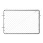 VEVOR Puerta de Valla de Eslabones de Cadena 183x122cm Panel de Valla de Eslabones de Cadena Ajustable Puerta de Valla Galvanizada Resistente a la Oxidación para Abertura de Valla, Poste No Incluido