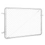 VEVOR Puerta de Valla de Eslabones de Cadena 183x122cm Panel de Valla de Eslabones de Cadena Ajustable Puerta de Valla Galvanizada Resistente a la Oxidación para Abertura de Valla, Poste No Incluido