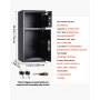VEVOR Caja Fuerte para Hogar de Acero con 2 Puertas, Caja de Seguridad 350 x 348 x 775 mm, Cerradura con Llave y Contraseña, Sistema de Alarma Doble, para Proteger Dinero, Documentos, Joyas, Negro (requiere montaje)