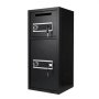 VEVOR Caja Fuerte para Hogar de Acero con 2 Puertas, Caja de Seguridad 350 x 348 x 775 mm, Cerradura con Llave y Contraseña, Sistema de Alarma Doble, para Proteger Dinero, Documentos, Joyas, Negro (requiere montaje)