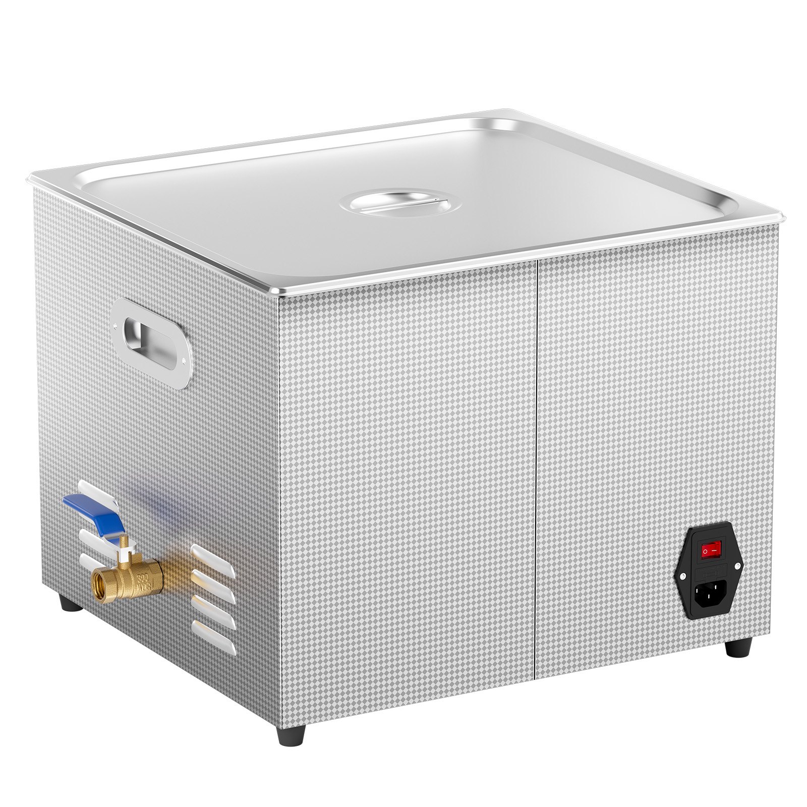 VEVOR Limpiador Ultrasónico 15 L con Temporizador y Calentador 360 W Limpiador Ultrasónico Digital 40 kHz con Cesta para Reloj Gafas Soporte de Joyería Piezas Industriales Herramientas Plata