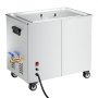 VEVOR Limpiador Ultrasónico Profesional 50 L, con Cesta de Limpieza y Pantalla Digital, 840 W, Acero Inoxidable, 40 kHz, con Ruedas para Piezas, Carburadores e Instrumentos, 595 x 395 x 525 mm
