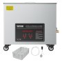 VEVOR Limpiador Ultrasónico Profesional 50 L, con Cesta de Limpieza y Pantalla Digital, 840 W, Acero Inoxidable, 40 kHz, con Ruedas para Piezas, Carburadores e Instrumentos, 595 x 395 x 525 mm
