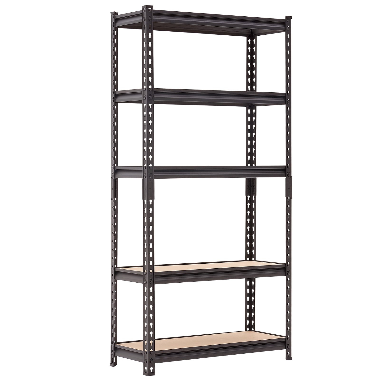 VEVOR Estantería Almacenaje Metálica de 5 Niveles 759 x 309 x 1520 mm, Estantería Multiusos Altura Ajustable, Capacidad de 907 kg en Total con Estructura de Acero para Cocina Sótano Trastero Garaje