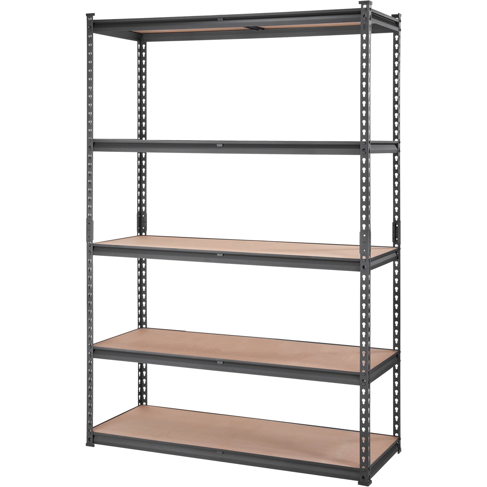 VEVOR Estantería de Almacenamiento Ajustable de 5 Niveles 121,9x45x182,9 cm Estantería Metálica de Alta Resistencia Carga 907,2 kg Estantería de Almacenamiento para Cocina Taller Sótano Baño Lavadero