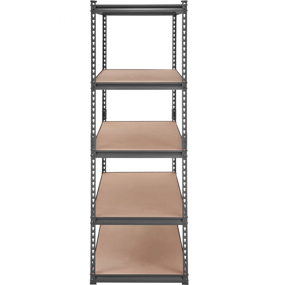 VEVOR Estantería de Almacenamiento Ajustable de 5 Niveles 121,9x61x182,9 cm Estantería Metálica de Alta Resistencia Carga 907,2 kg Estantería de Almacenamiento para Cocina Taller Sótano Baño Lavadero