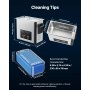 VEVOR Limpiador Ultrasónico 6 L, Máquina de Limpieza Ultrasónica Profesional con Cesta de Limpieza y Pantalla Digital, Acero Inoxidable, 120 W y 40 kHz, para Relojes y Joyas, 380 x 180 x 295 mm