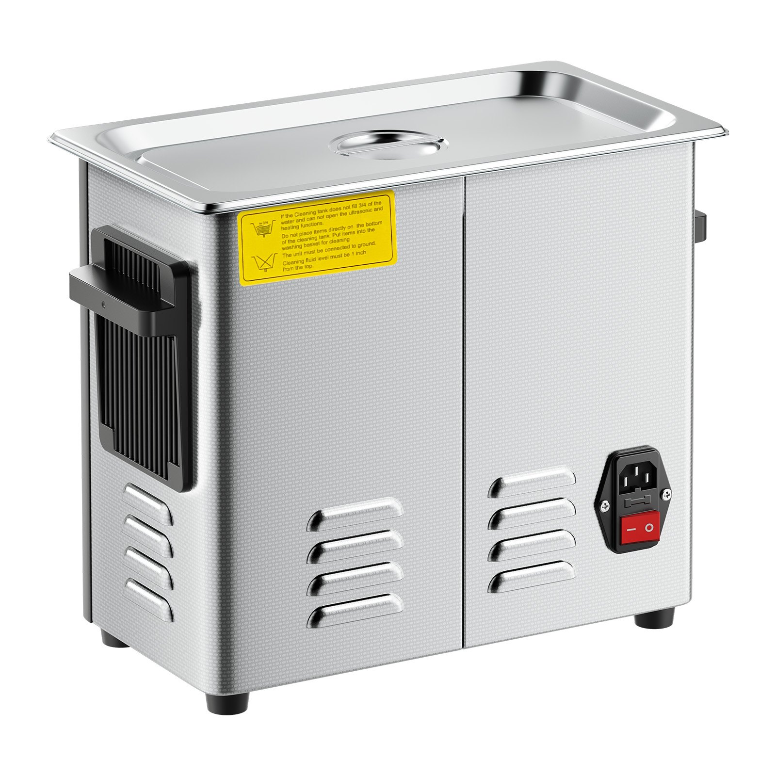 VEVOR Limpiador Ultrasónico 6 L, Máquina de Limpieza Ultrasónica Profesional con Cesta de Limpieza y Pantalla Digital, Acero Inoxidable, 120 W y 40 kHz, para Relojes y Joyas, 380 x 180 x 295 mm