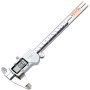 Calibrador digital VEVOR con pantalla LCD, cuerpo de acero inoxidable y escala de medición precisa.