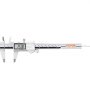 Calibrador digital VEVOR que muestra una medición de 25,08 mm, cuerpo de acero inoxidable con pantalla LCD.