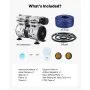 VEVOR Kit de Bomba de Aireación para Estanques de hasta 3 Arcos, Sistema de Aireación para Lagos Compresor 590 W, Bomba Oxigenadora de 1400 RPM para Circulación de Oxígeno en Estanques, Agua