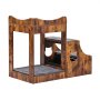 VEVOR Bunk Bed for Pets with Removable Stairs, Window Seat for Dogs/Cats with Storage, Multi-Level Bed, Dog Sleeper Sofa, Pet Seating Platform, 830 x 450 x 675 mm (Brown)