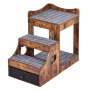 VEVOR Bunk Bed for Pets with Removable Stairs, Window Seat for Dogs/Cats with Storage, Multi-Level Bed, Dog Sleeper Sofa, Pet Seating Platform, 830 x 450 x 675 mm (Brown)