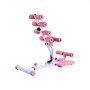 VEVOR Máquina de Sentadillas Profundas Ajustable, con 3 Bandas de Resistencia, Entrenador de Core y Glúteos Plegable, para Gimnasio en Casa, Rosa y Blanco, Carga de 136 kg, 800 x 400 x 760 mm