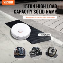 VEVOR Rampa de Umbral Cortable Altura de 4 cm Rampa de Goma Antideslizante para Silla de Ruedas Ancho de 90cm Carga de 15 t Rampa de Acceso Antideslizante Banda Adhesiva Doble Cara para Entrada Puerta
