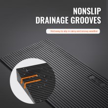VEVOR Rampa de Umbral Cortable Altura de 4 cm Rampa de Goma Antideslizante para Silla de Ruedas Ancho de 90cm Carga de 15 t Rampa de Acceso Antideslizante Banda Adhesiva Doble Cara para Entrada Puerta