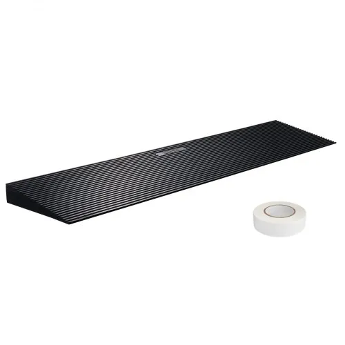 VEVOR Rampa de Umbral Cortable Elevación Sólida de 3 cm Rampa de Goma para Silla de Ruedas Ancho de 90cm Carga de 15 t Rampa de Acceso Antideslizante Banda Adhesiva Doble Cara para Entrada Puerta Baño